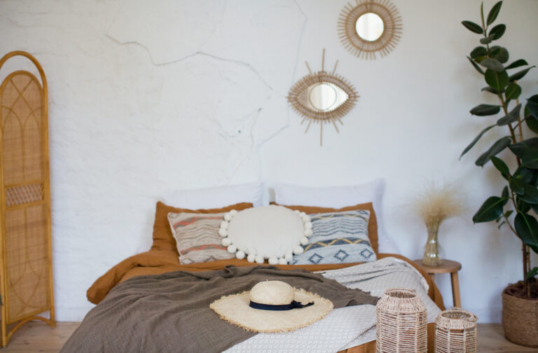 dormitor boho chic