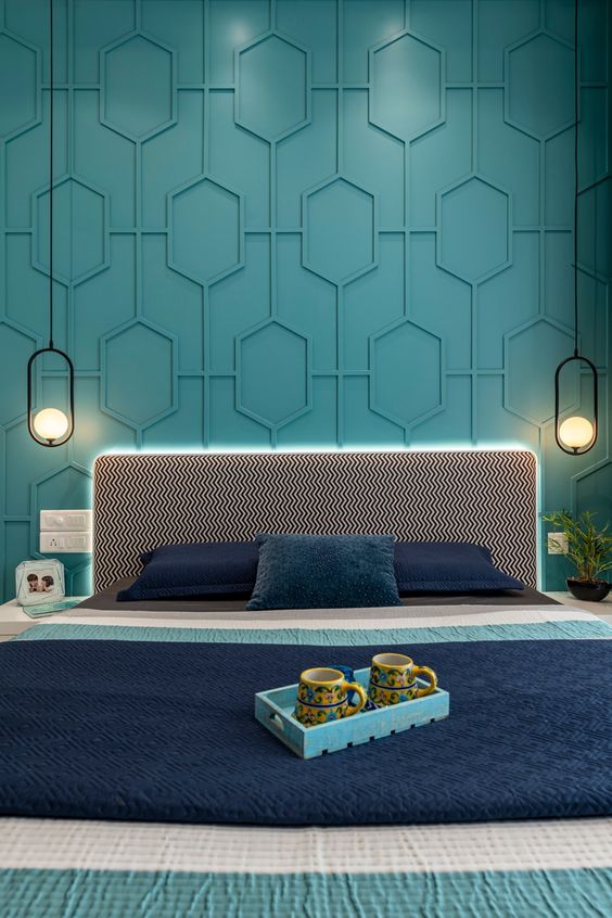 pat în stil art Art Deco și corpuri de iluminat