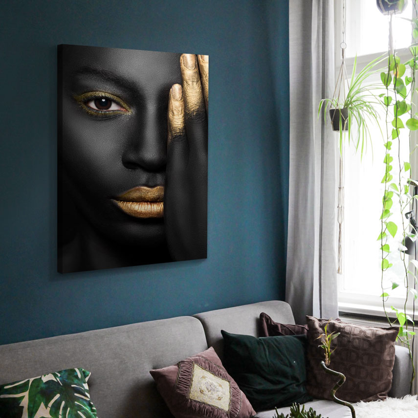 Tablou canvas Black and Gold Eye 4 - Pepanza.ro