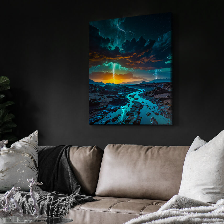 Tablou canvas Peisaj Nocturn Electric 3 - Pepanza.ro