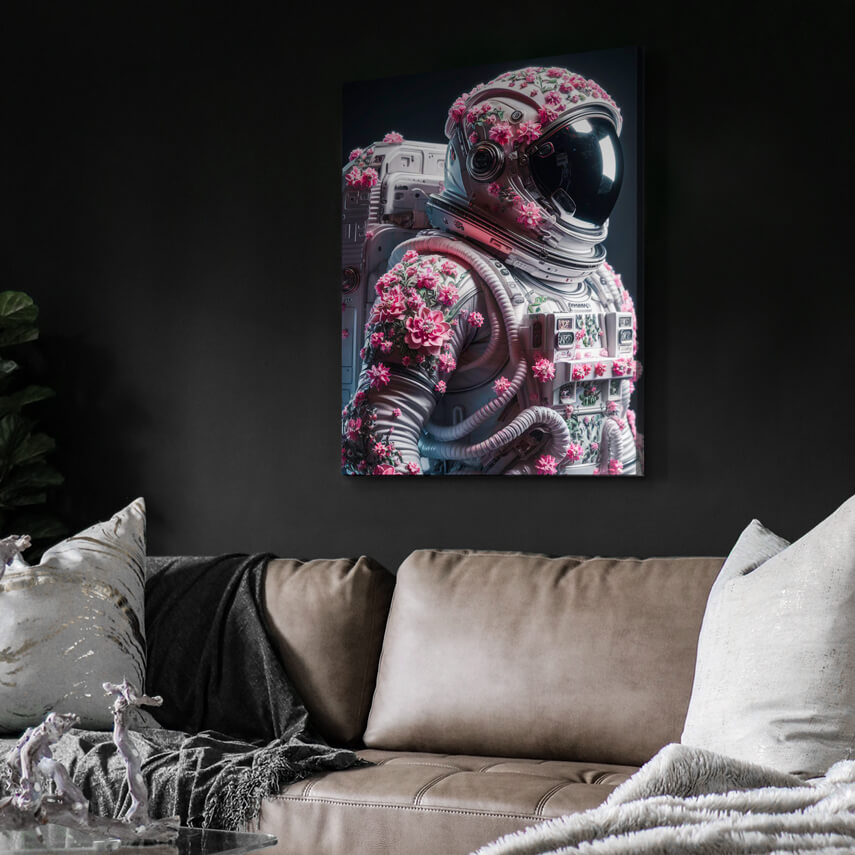 Tablou canvas Astronautul Floral 3 - Pepanza.ro