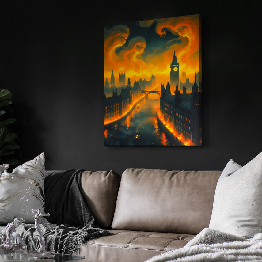 Tablou canvas Londra în Flăcări de Vis 3 - Pepanza.ro