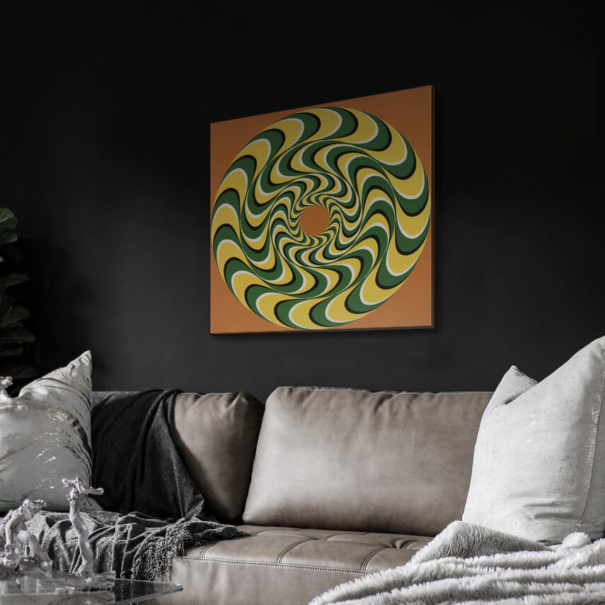 Tablou canvas Spirala Verde-Galben 3 - Pepanza.ro