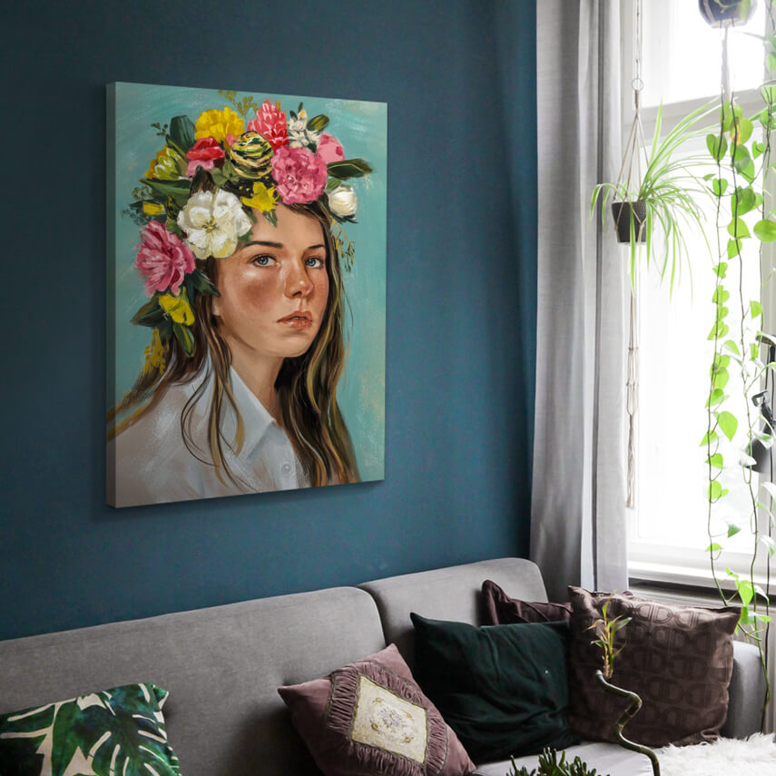 Tablou canvas Portret Floral Vibrant 3 - Pepanza.ro