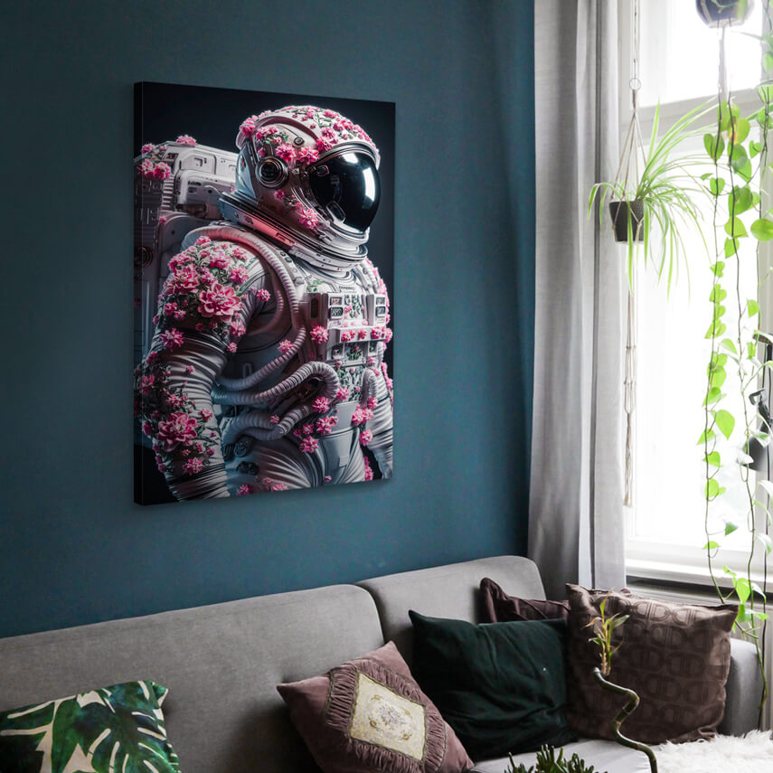 Tablou canvas Astronautul Floral 2 - Pepanza.ro