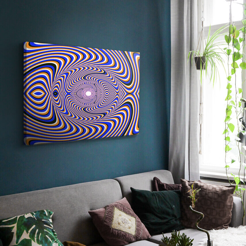 Tablou canvas Spirala Albastru-Portocaliu 2 - Pepanza.ro