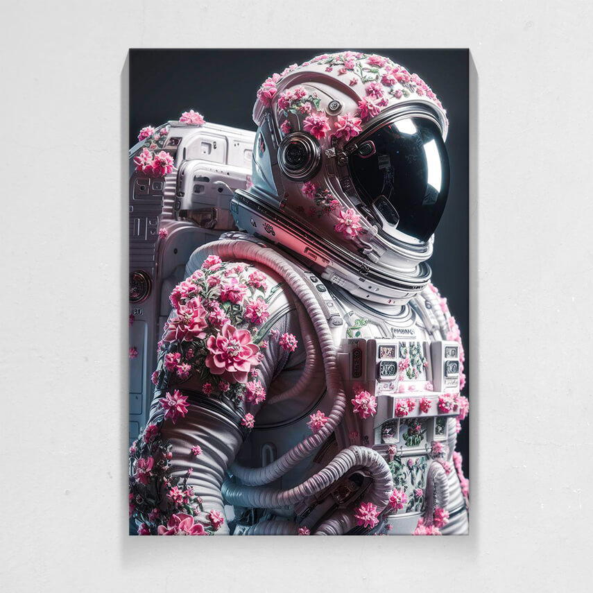 Tablou canvas Astronautul Floral- Pepanza.ro
