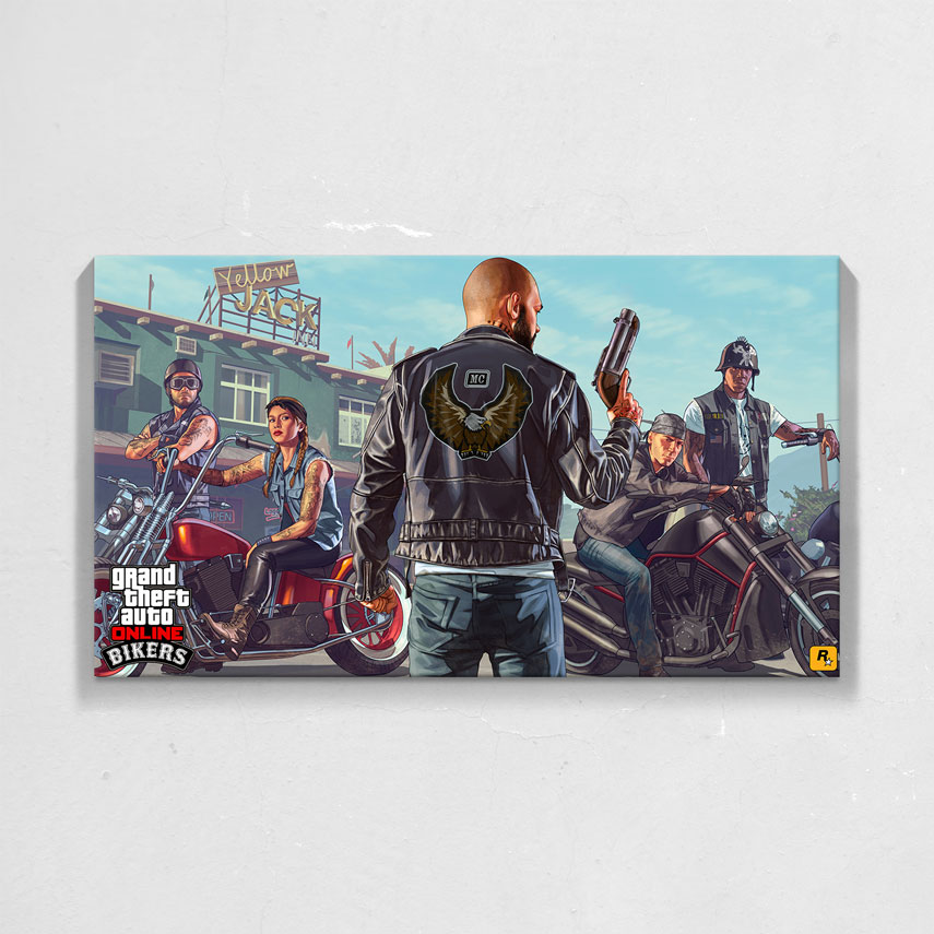 Tablouri Canvas - Tablou Jocuri Video Grand Theft Auto - Bikers - Pepanza.ro