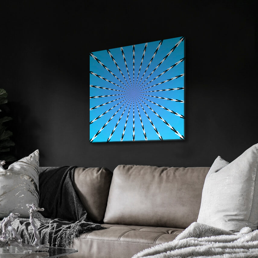 Tablou canvas Iluzie Optica Radiala Albastra 3 - Pepanza.ro