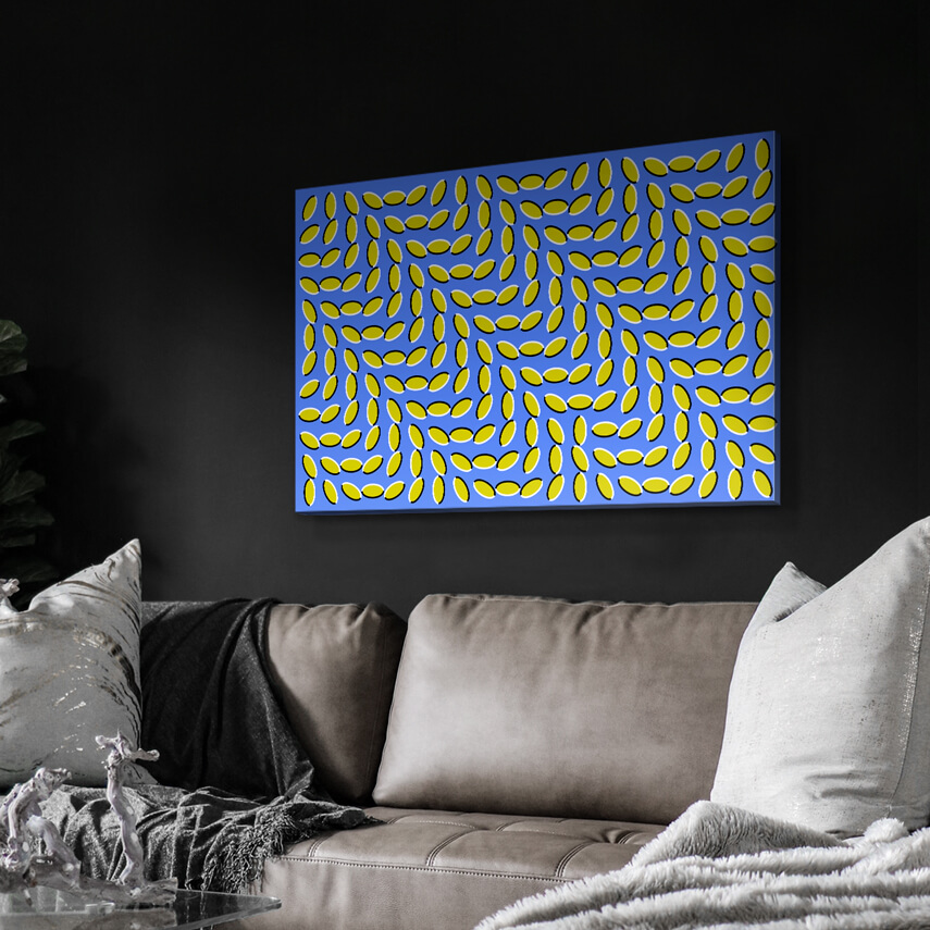Tablou canvas Iluzie Optica de Miscare Galben-Albastru 3 - Pepanza.ro