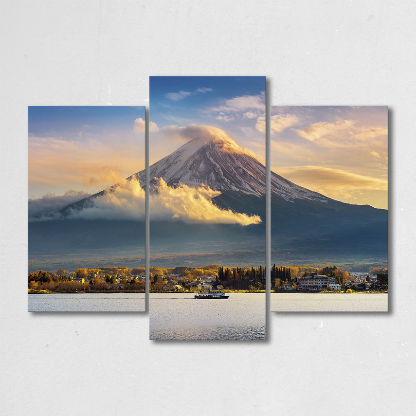 Tablou cu 3 piese Muntele Fuji- Pepanza.ro