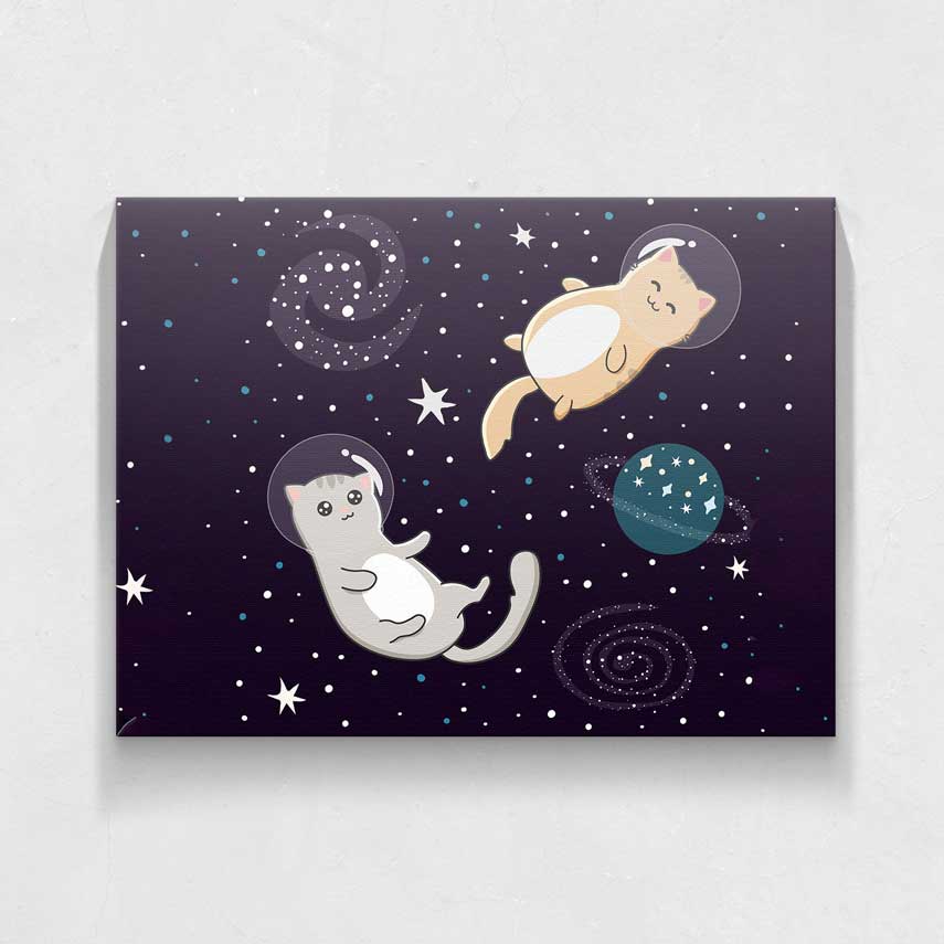 Tablou canvas Pisici astronaute- Pepanza.ro