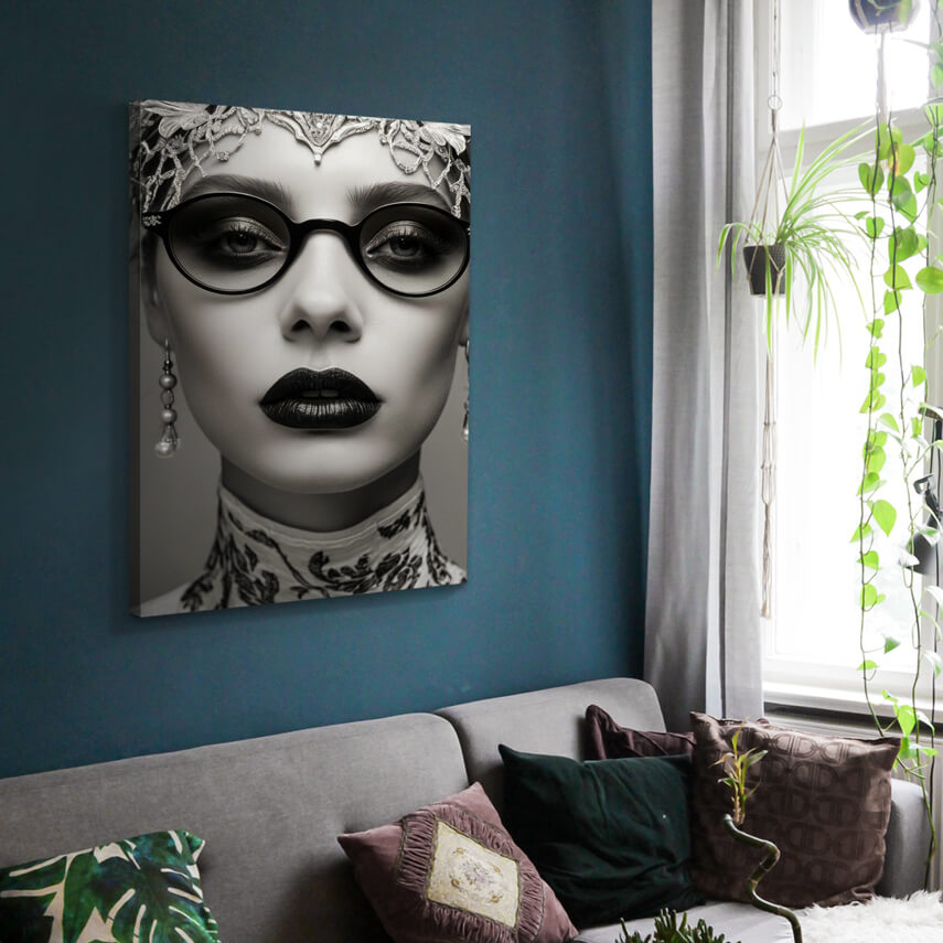 Tablou canvas Portret Monocrom Detaliat 2 - Pepanza.ro