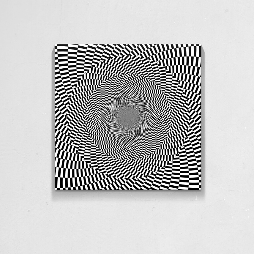 Tablou canvas Spirala Alb-Negru- Pepanza.ro