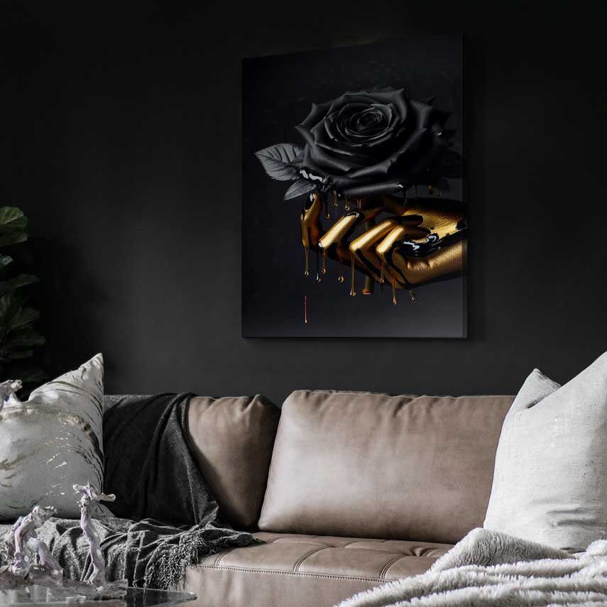 Tablou canvas Trandafir negru 3 - Pepanza.ro