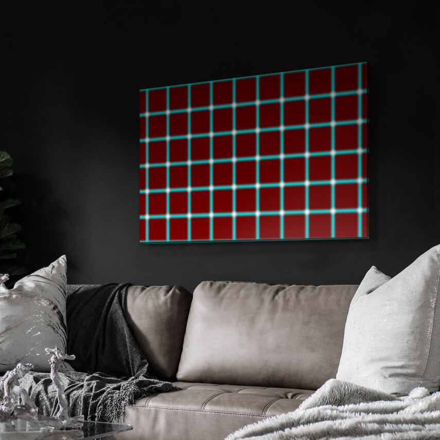 Tablou canvas Grila Turcoaz-Bordo 3 - Pepanza.ro