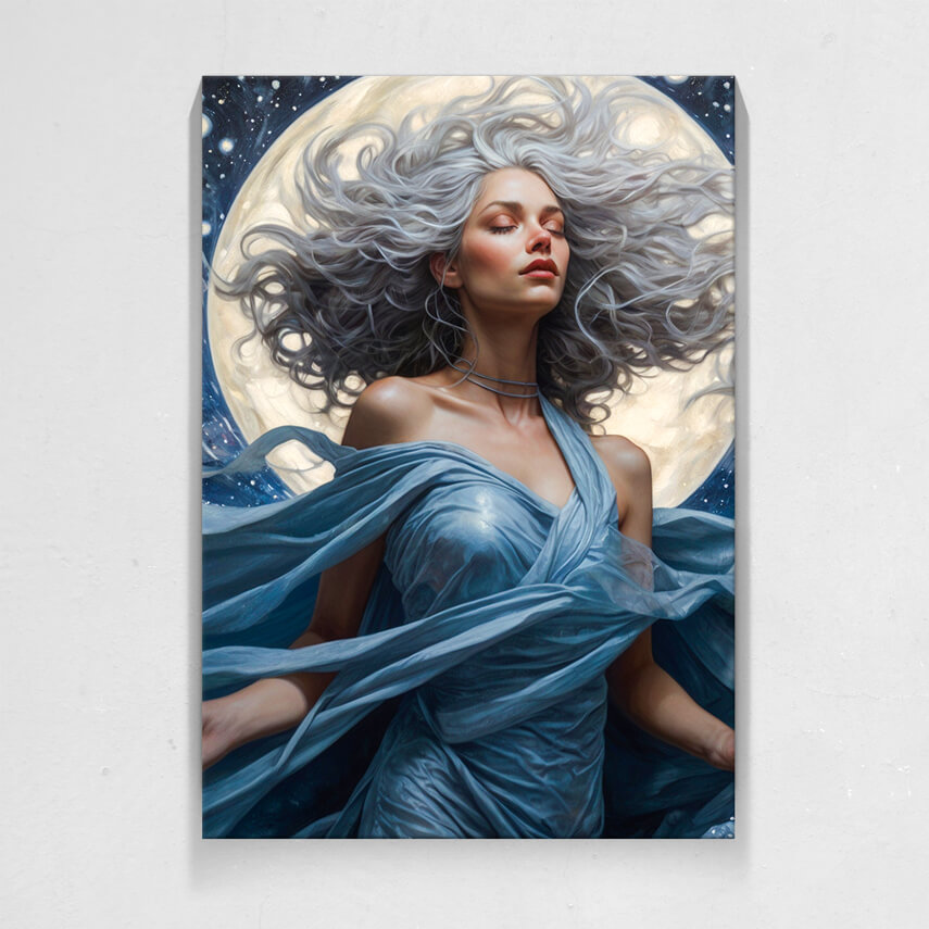 Tablou canvas Femeia Sub Lumina Lunii- Pepanza.ro