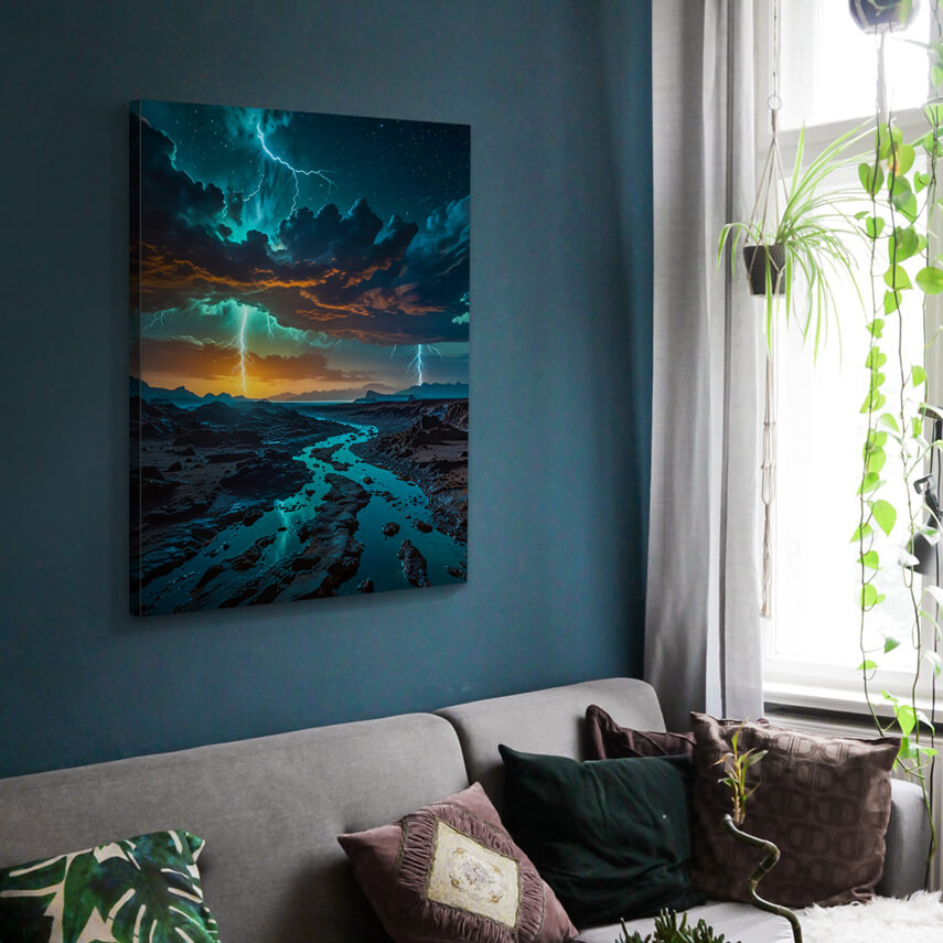 Tablou canvas Peisaj Nocturn Electric 2 - Pepanza.ro