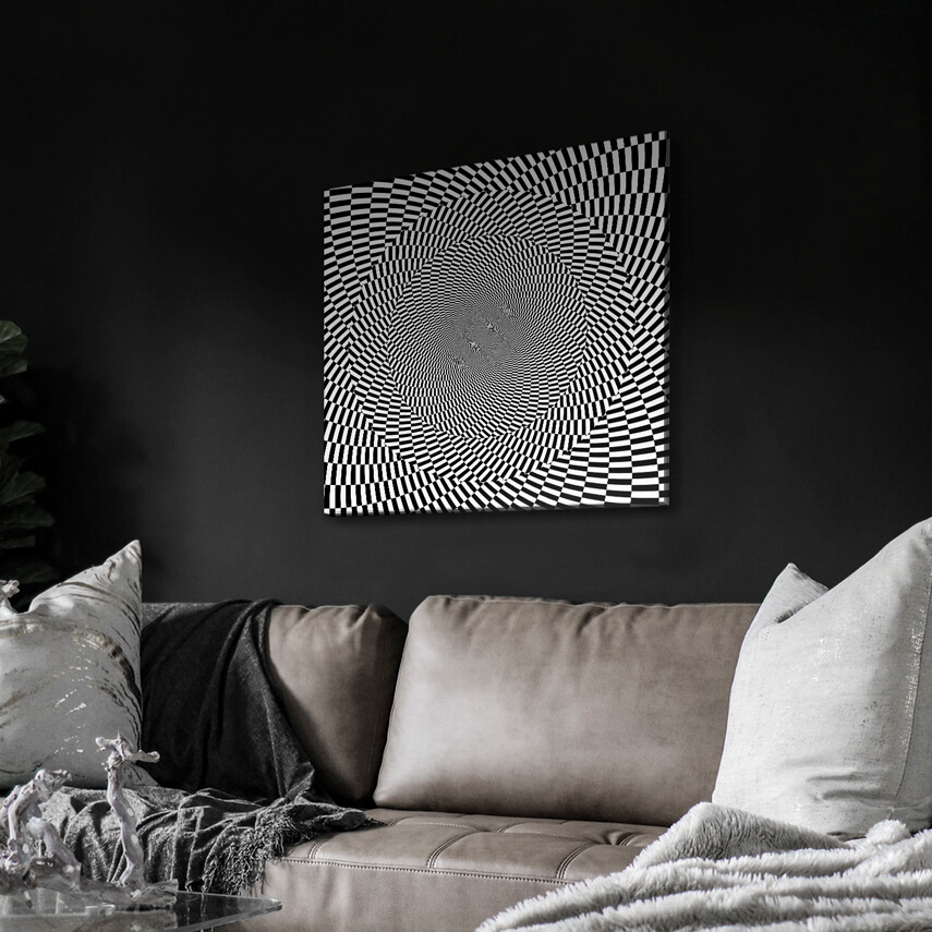 Tablou canvas Spirala Alb-Negru 3 - Pepanza.ro