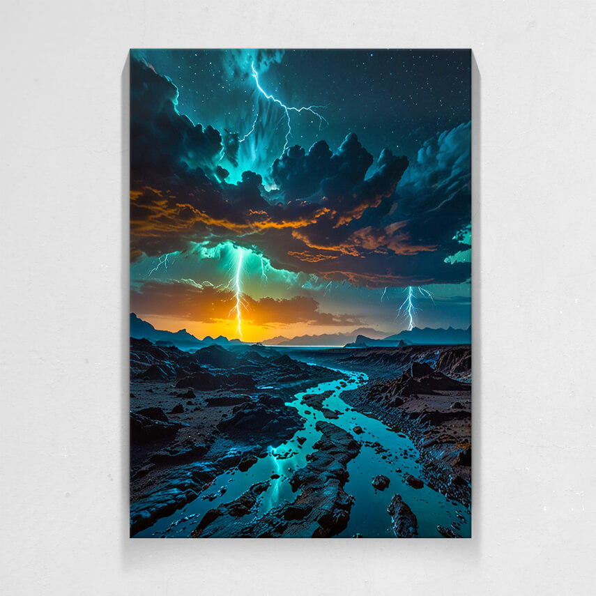Tablou canvas Peisaj Nocturn Electric- Pepanza.ro