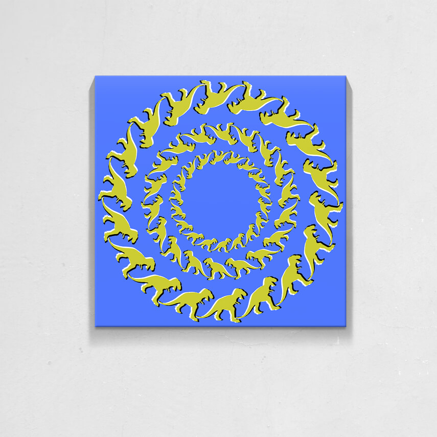 Tablou canvas Spirala cu Dinozauri- Pepanza.ro