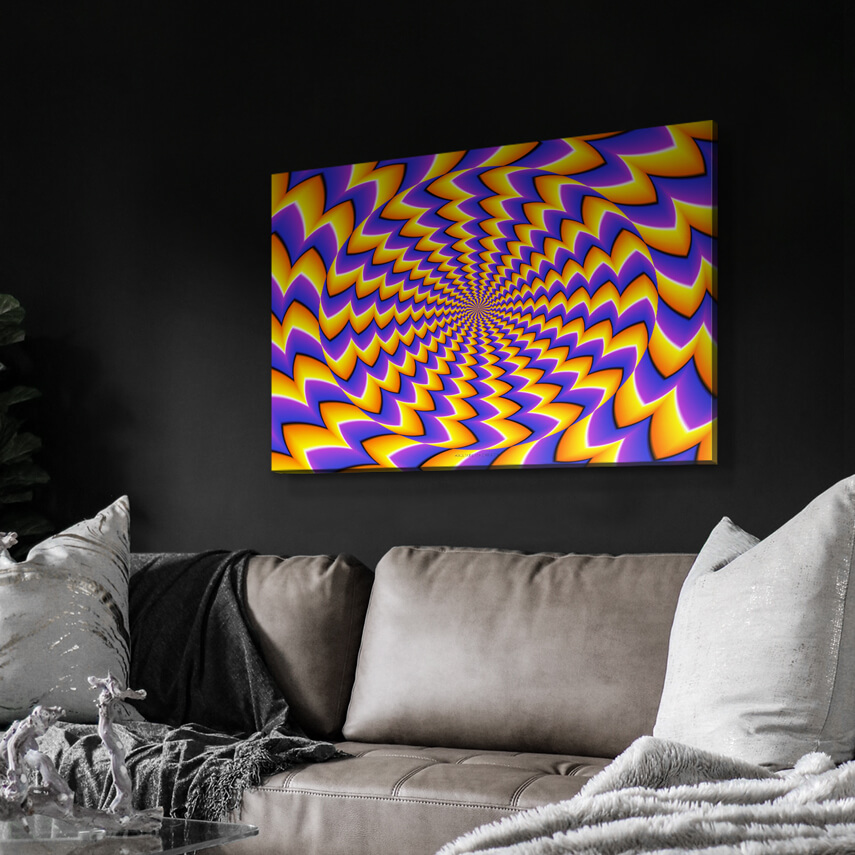 Tablou canvas Spirala Galben-Mov 3 - Pepanza.ro