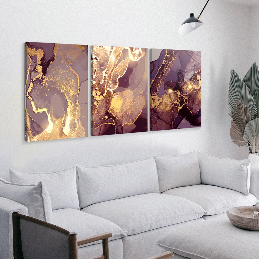 Tablou canvas Gold and purple 2 - Pepanza.ro