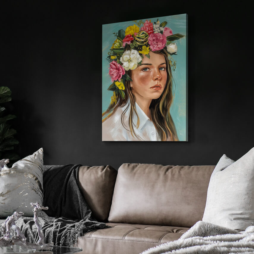 Tablou canvas Portret Floral Vibrant 2 - Pepanza.ro