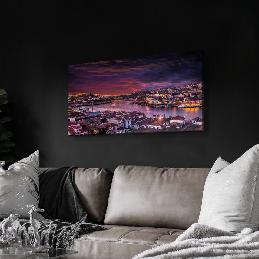 Tablou canvas Oras nocturn din Portugalia 3 - Pepanza.ro