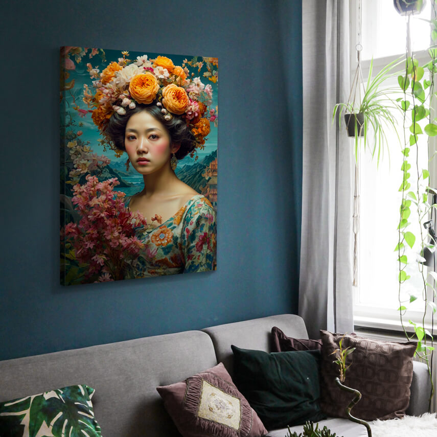 Tablou canvas Portret Floral Regal 2 - Pepanza.ro