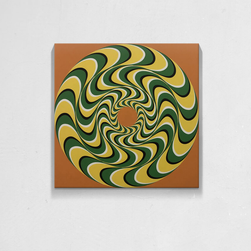 Tablou canvas Spirala Verde-Galben- Pepanza.ro