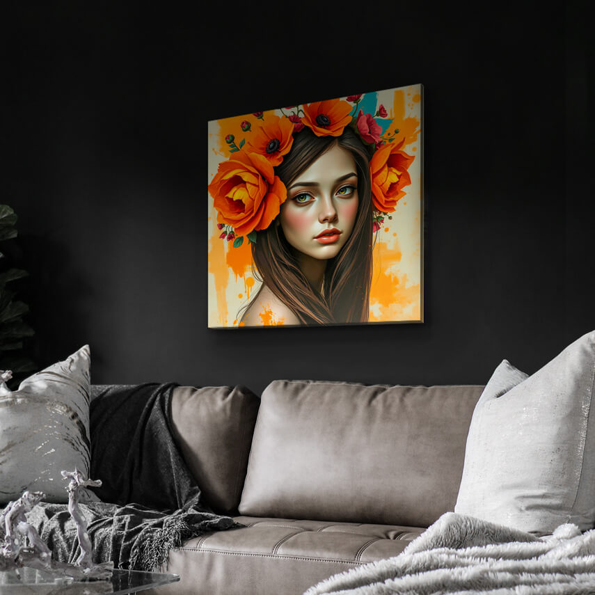 Tablou canvas Portret Floral cu Maci 3 - Pepanza.ro
