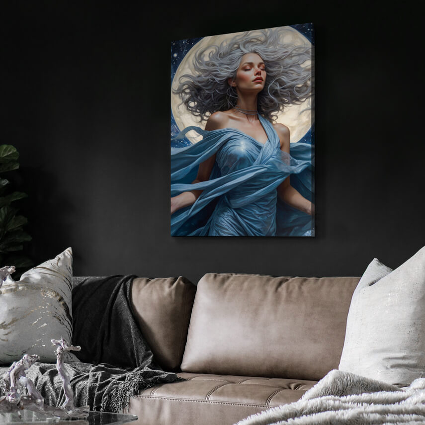 Tablou canvas Femeia Sub Lumina Lunii 2 - Pepanza.ro