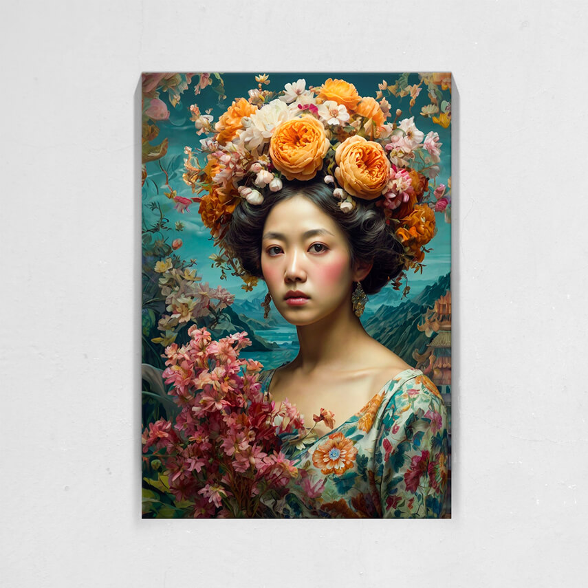 Tablou canvas Portret Floral Regal- Pepanza.ro