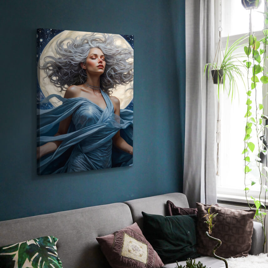 Tablou canvas Femeia Sub Lumina Lunii 3 - Pepanza.ro