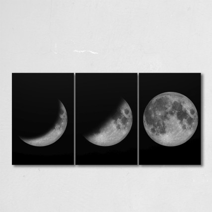 Tablouri Multicanvas - Tablou cu 3 piese Fazele lunii - Pepanza.ro